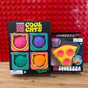 NEW! NEEDOH TEENIE COOL CATS AND YELLOW CHEESE SQUEEZZA!